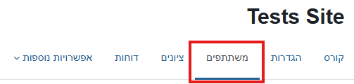 Participants tab is selected on the main page of the course